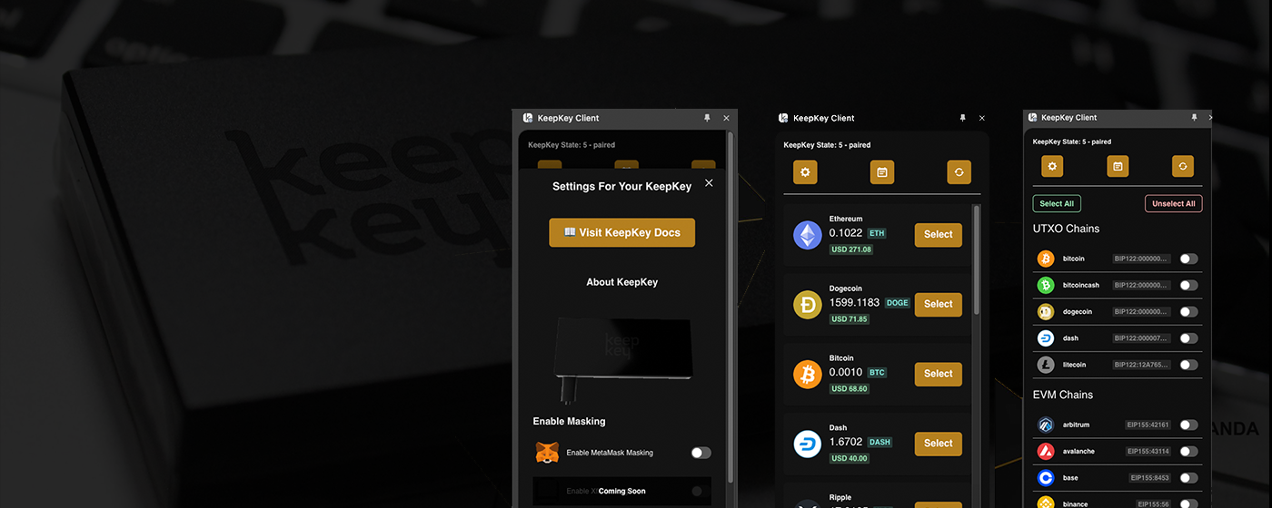 KeepKey Bex promo screen